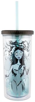 Tim Burton's Corpse Bride Emily 20-Ounce Carnival Cup With Lid and Straw