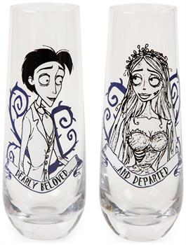 Tim Burton's Corpse Bride "Dearly Beloved" Stemless Fluted Glassware | Set of 2
