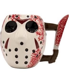 Friday the 13th Jason Mask w/ Knife 20oz Ceramic 3D Sculpted Mug