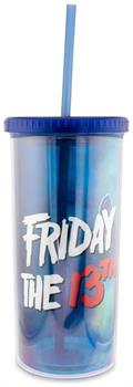 Friday The 13th Jason Carnival Cup With Lid and Straw | Holds 20 Ounces