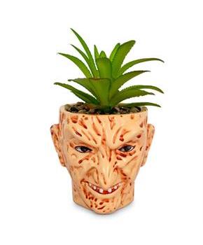 A Nightmare On Elm Street Freddy Krueger Ceramic Planter w/ Artificial Succulent
