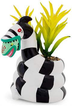 Beetlejuice Sandworm 6-Inch Ceramic Planter With Artificial Succulent
