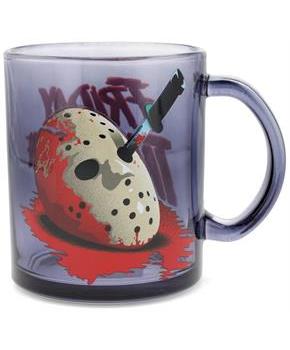 Friday the 13th Jason Voorhees Mask Glass Mug | Holds 18 Ounces