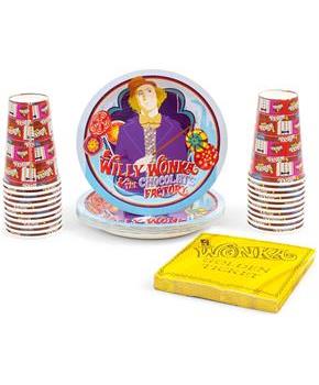 Willy Wonka & The Chocolate Factory Golden Ticket 60-Piece Party Tableware Set