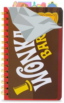 Willy Wonka Bar 5-Tab Spiral Notebook With 75 Sheets