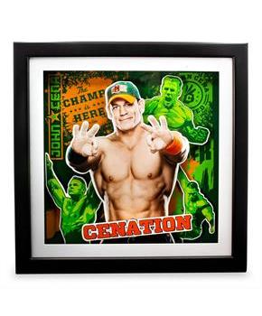 WWE John Cena 15 x 15.5 Inch Shadow Box Wall Art