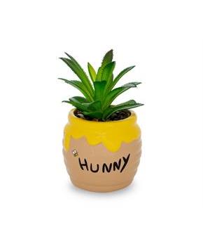Disney Winnie The Pooh Hunny Pot Ceramic Mini Planter with Artificial Succulent