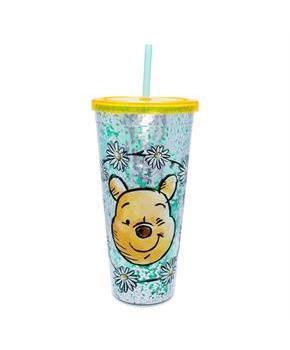 Disney Winnie the Pooh Confetti Carnival Cup With Lid and Straw | Hold 32 Ounces