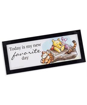 Disney Winnie The Pooh "Favorite Day" 12 x 5 Inch Hanging Wood Wall Art
