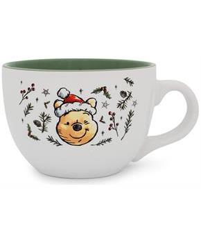 Disney Winnie the Pooh Holly Holidays Ceramic Soup Mug | Holds 24 Ounces