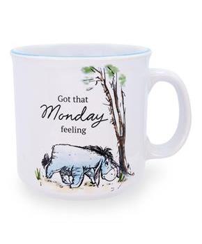 Disney Winnie the Pooh Eeyore "Monday Feeling" Ceramic Camper Mug | 20 Ounces
