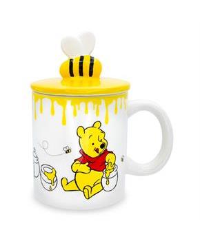 Disney Winnie The Pooh Hunny Pot Ceramic Mug With Lid | Holds 18 Ounces