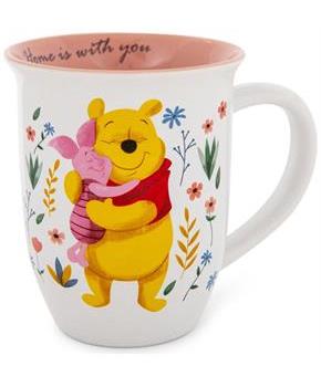 Disney Winnie the Pooh and Piglet "Home Is With You" Wide Rim Ceramic Mug