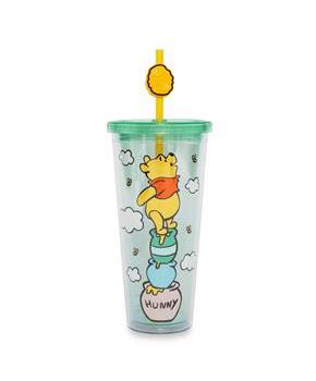 Disney Winnie the Pooh Hunny Pot Carnival Cup With Lid and Straw | Hold 24 Ounce