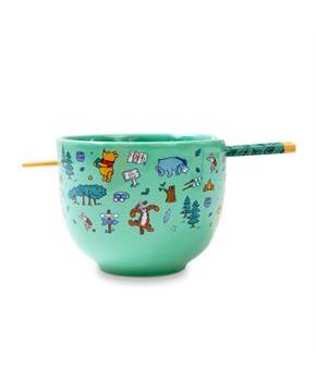 Disney Winnie the Pooh Allover Icons 20-Ounce Ramen Bowl and Chopstick Set
