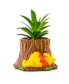Disney Winnie the Pooh Tree Stump 5-Inch Planter With Artificial Succulent