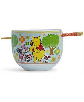 Disney Winnie The Pooh Friends 20-Ounce Ceramic Ramen Bowl and Chopstick Set