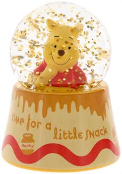 Disney Winnie The Pooh "Time For A Little Snack" 3-Inch Mini Light-Up Snow Globe