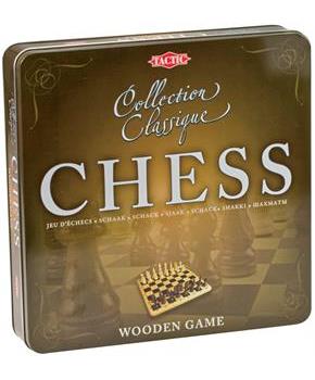 Tactic Wooden Chess Set In Tin Box | 2 Players