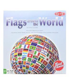 Flags Around the World Family Board Game | For 2-6 Players