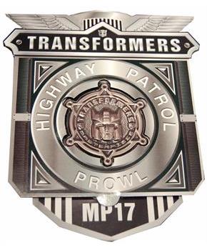 Transformers Highway Patrol Prowl MP-17 Coin Badge
