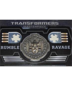 Transformers Masterpiece Rumble and Ravage Coin