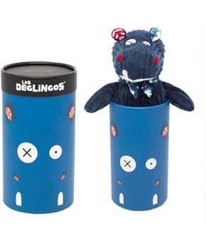 Les Deglingos Big Simply Plush Animal In Tube | Hippos the Hippo