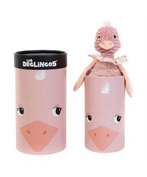 Les Deglingos Big Simply Plush Animal In Tube | Pomelos the Ostrich