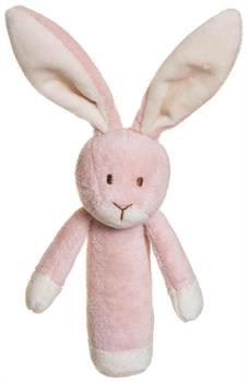 Teddykompaniet Plush Baby Rattle | Rose Bunny