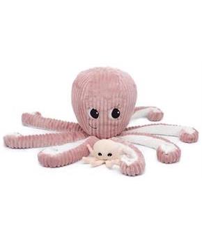 Les Delingos Ptipotos Mom and Baby Octopus Plush | Pink