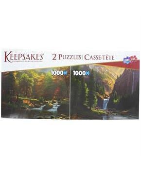 Set of 2 Keepsakes 1000 Piece Jigsaw Puzzles | Mountain Landscapes