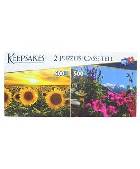 Set of 2 Keepsakes 500 Piece Jigsaw Puzzles | Wildflowers