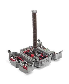 Marvel Avengers Thor's Hammer 44-Piece Tool Set | Mjolnir Toolbox All-In-One Kit