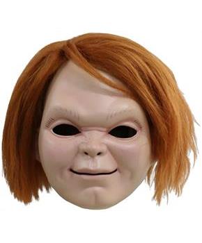 Childs Play Curse of Chucky Chucky Plastic Adult Costume Mask with Hair