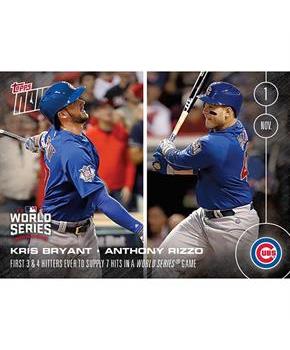 MLB Chicago Cubs Kris Bryant/ Anthony Rizzo #655 2016 Topps NOW Trading Card
