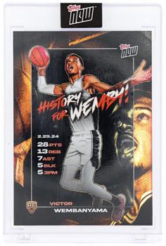 NBA 2023-24 Topps NOW Basketball Card VW-3 Victor Wembanyama