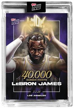2023-24 TOPPS NOW Basketball Card | 40k Points LeBron James LJ-40K