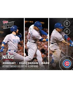 MLB Chicago Cubs Zobrist, Baez, Contreras #571 Topps NOW Trading Card