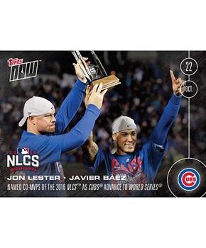 MLB Chicago Cubs Javier Baez/ Jon Lester #617 2016 Topps NOW Trading Card