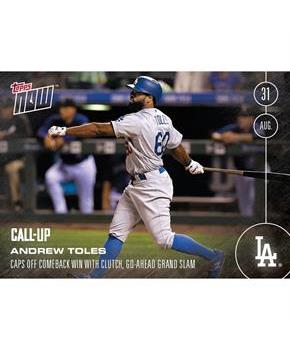 MLB LA Dodgers Andrew Toles (Call-Up) #413 Topps NOW Trading Card