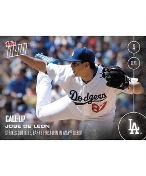 MLB LA Dodgers Jose De Leon (Call-Up) #426 Topps NOW Trading Card