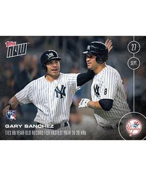 MLB NY Yankees Gary Sanchez (RC) #509A Topps NOW Trading Card