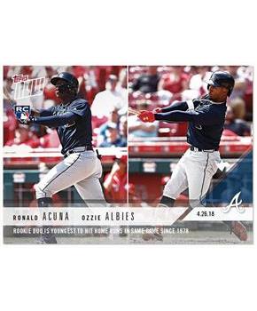 Atlanta Braves MLB Acuna/Albies TOPPS NOW Trading Card #130