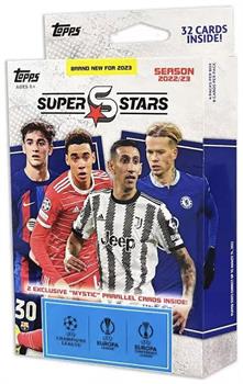 UEFA Topps 2023 Champions League Superstars Soccer Hanger Box | 4 Packs Per Box