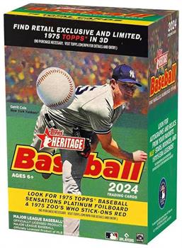 MLB 2024 Topps Heritage Baseball Value Box | 8 Packs