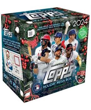 MLB 2024 Topps Holiday Baseball Mega Box | 10 Packs