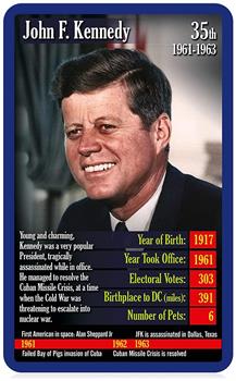 US Presidents Top Trumps Card Game
