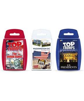 Red White & Blue Top Trumps Card Game Bundle | USA | Presidents | Washington DC