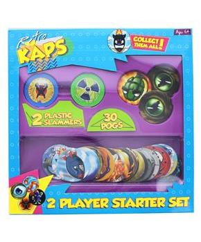 Pogs 2 Player Starter Kit | 2 Slammers | 30 Pogs
