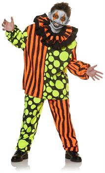 Neon Terror Blacklight Reactive Clown Child Costume